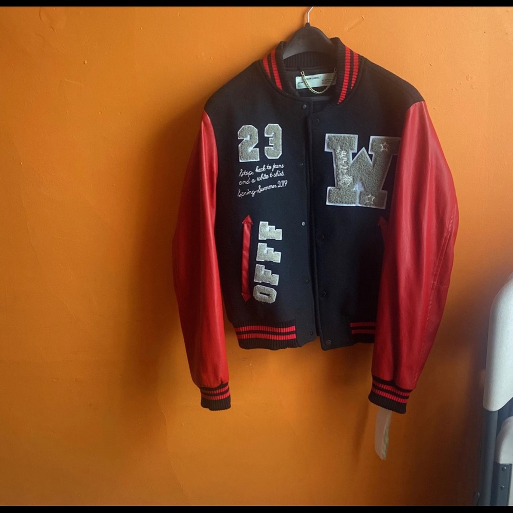 Off Whitw Varsity Jacket